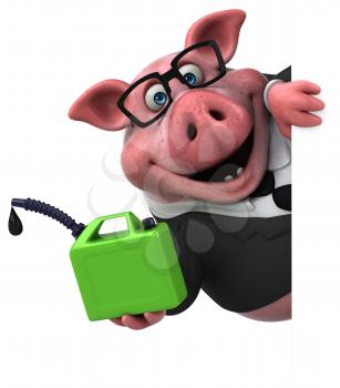 Fun pig - 3D Illustration