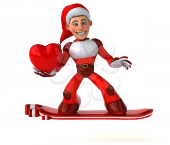 Fun Super Santa Claus - 3D Illustration