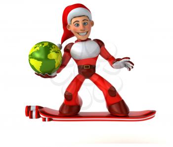 Fun Super Santa Claus - 3D Illustration