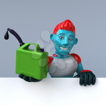 Red Robot - 3D Illustration