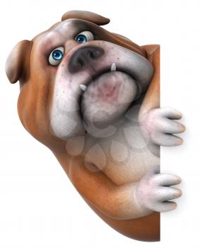 Fun bulldog - 3D Illustration