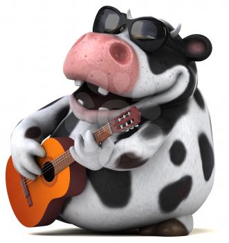 Fun cow - 3D Illustration