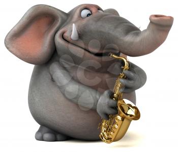 Fun elephant - 3D Illustration