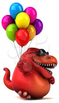 Fun dinosaur - 3D Illustration