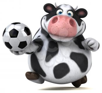 Fun cow - 3D Illustration