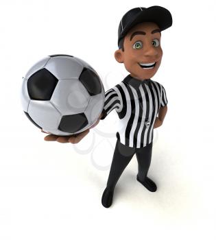 Fun 3D Illustration of an american Referee