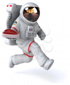 Fun astronaut - 3D Illustration