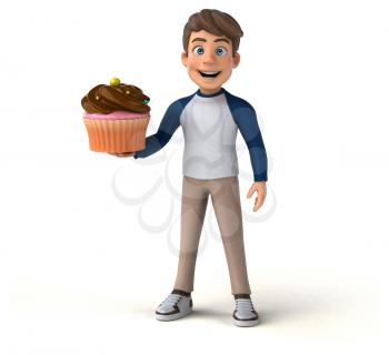 3D cartoon character fun teenager