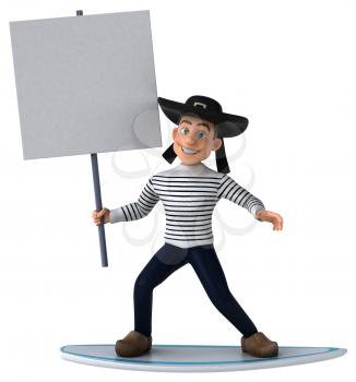 Fun 3d cartoon breton character