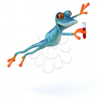 Fun frog- 3D Illustration