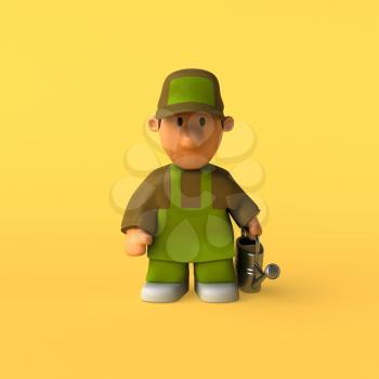 Gardener - 3D Illustration