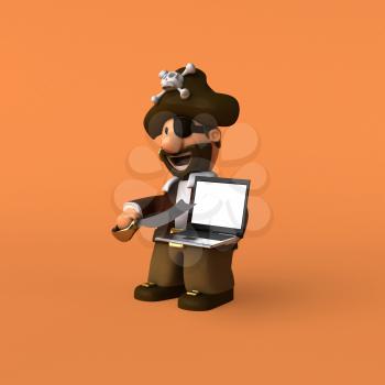 Fun pirate - 3D illustration