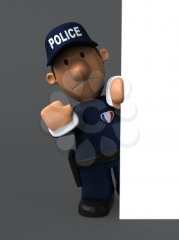 Police - 3D Illustration