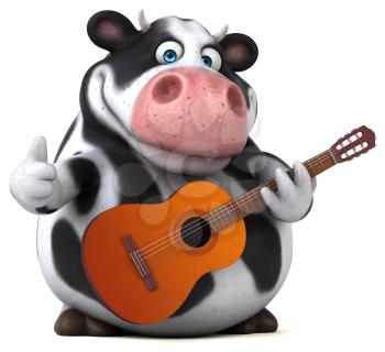 Fun cow - 3D Illustration