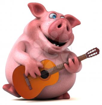 Fun pig - 3D Illustration