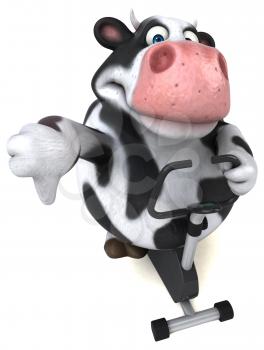 Fun cow - 3D Illustration