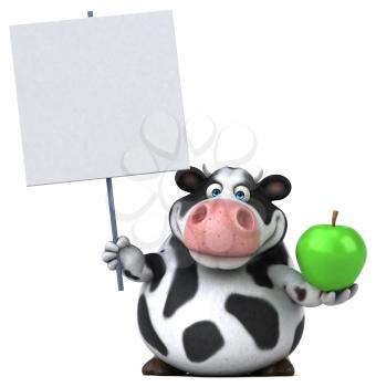 Fun cow - 3D Illustration