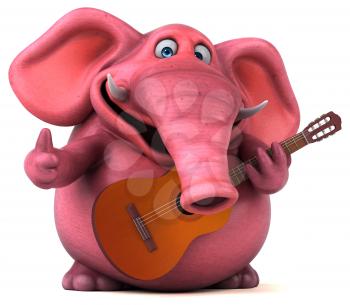 Pink elephant - 3D Illustration