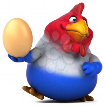 French chick - 3D Illustration