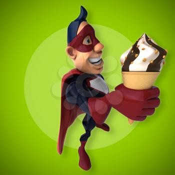 Fun superhero - 3D Illustration