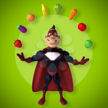 Fun superhero - 3D Illustration