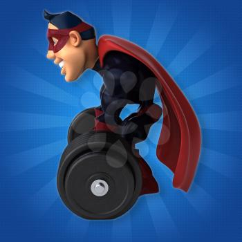 Fun superhero - 3D Illustration