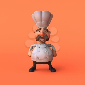 Cartoon chef - 3D Illustration