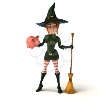 Sexy witch - 3D Illustration