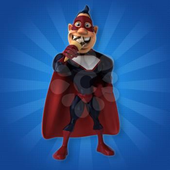 Fun superhero - 3D Illustration