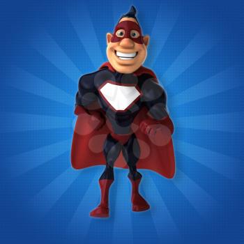 Fun superhero - 3D Illustration