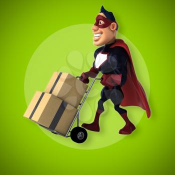 Fun superhero - 3D Illustration