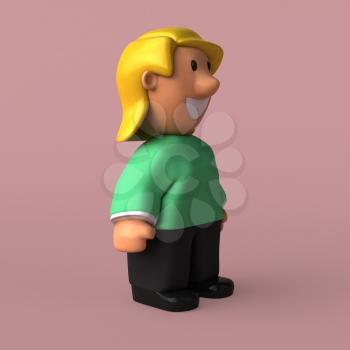 Cartoon woman - 3D Illustration