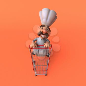 Cartoon chef - 3D Illustration