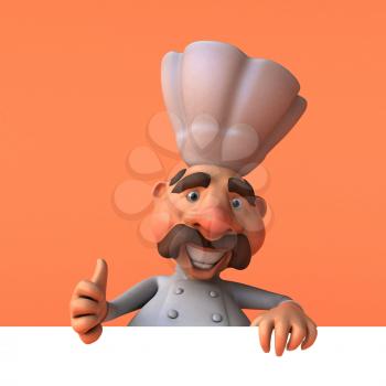 Cartoon chef - 3D Illustration