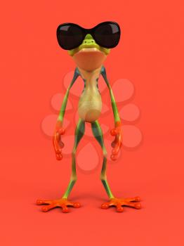 Cartoon frog - 3D Illustration