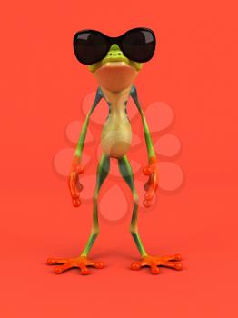 Cartoon frog - 3D Illustration