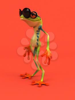 Cartoon frog - 3D Illustration