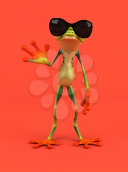 Cartoon frog - 3D Illustration