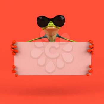 Cartoon frog - 3D Illustration