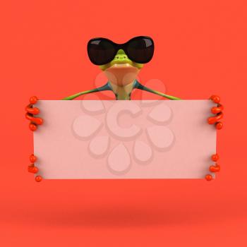 Cartoon frog - 3D Illustration