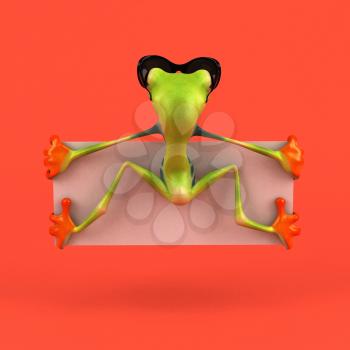 Cartoon frog - 3D Illustration