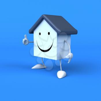 Cartoon house - 3D Illustration