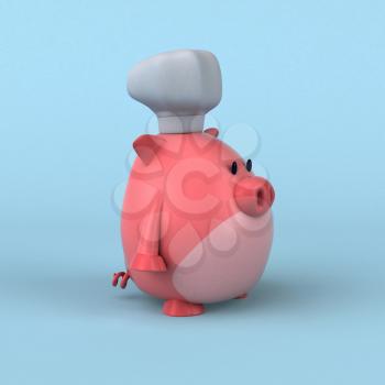 Pig chef - 3D Illustration