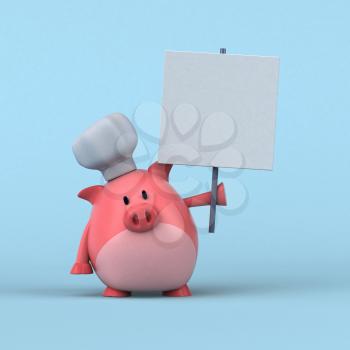 Pig chef - 3D Illustration