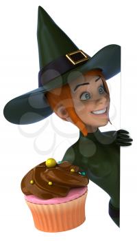 Sexy witch - 3D Illustration