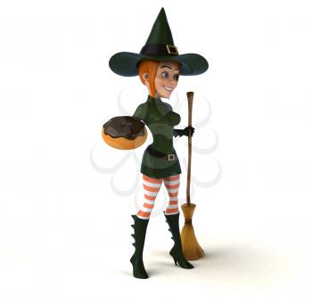 Sexy witch - 3D Illustration