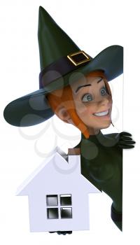 Sexy witch - 3D Illustration