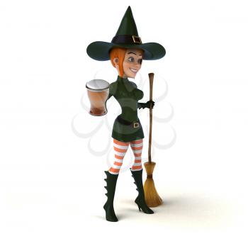 Sexy witch - 3D Illustration