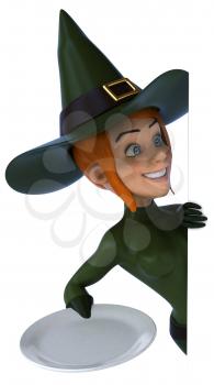 Sexy witch - 3D Illustration