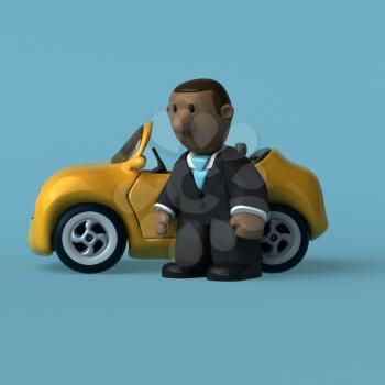 Cartoon businessman - 3D Illustration